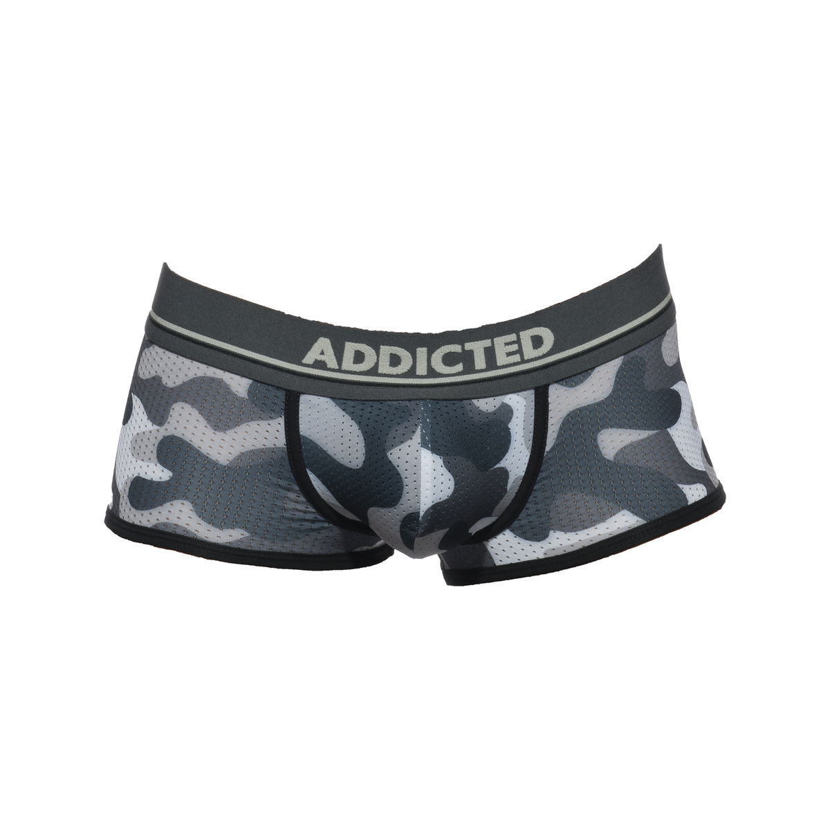 ADDICTED Camo Mesh Push Up Boxer Charcoal