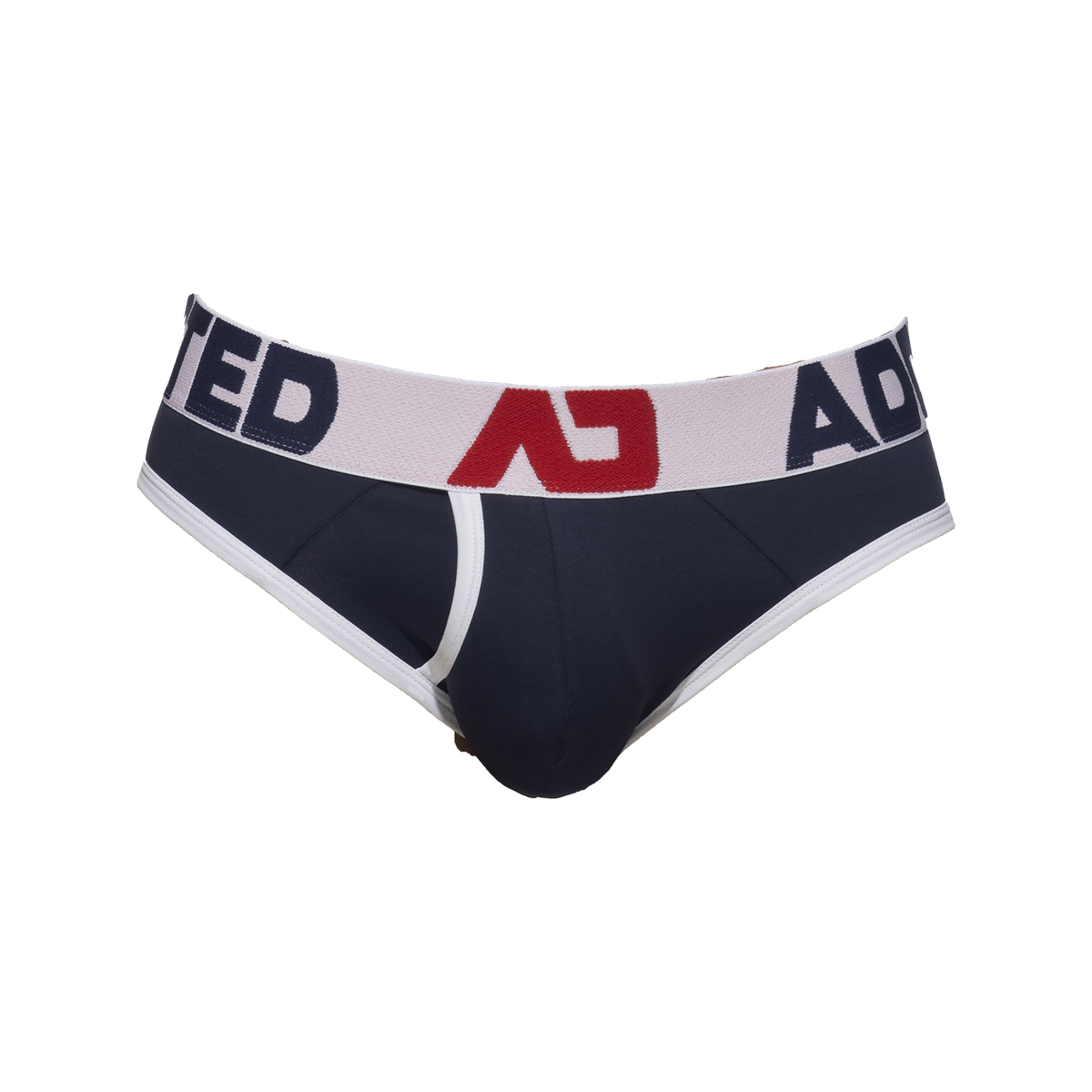 ADDICTED Open Fly Cotton Brief Navy/White
