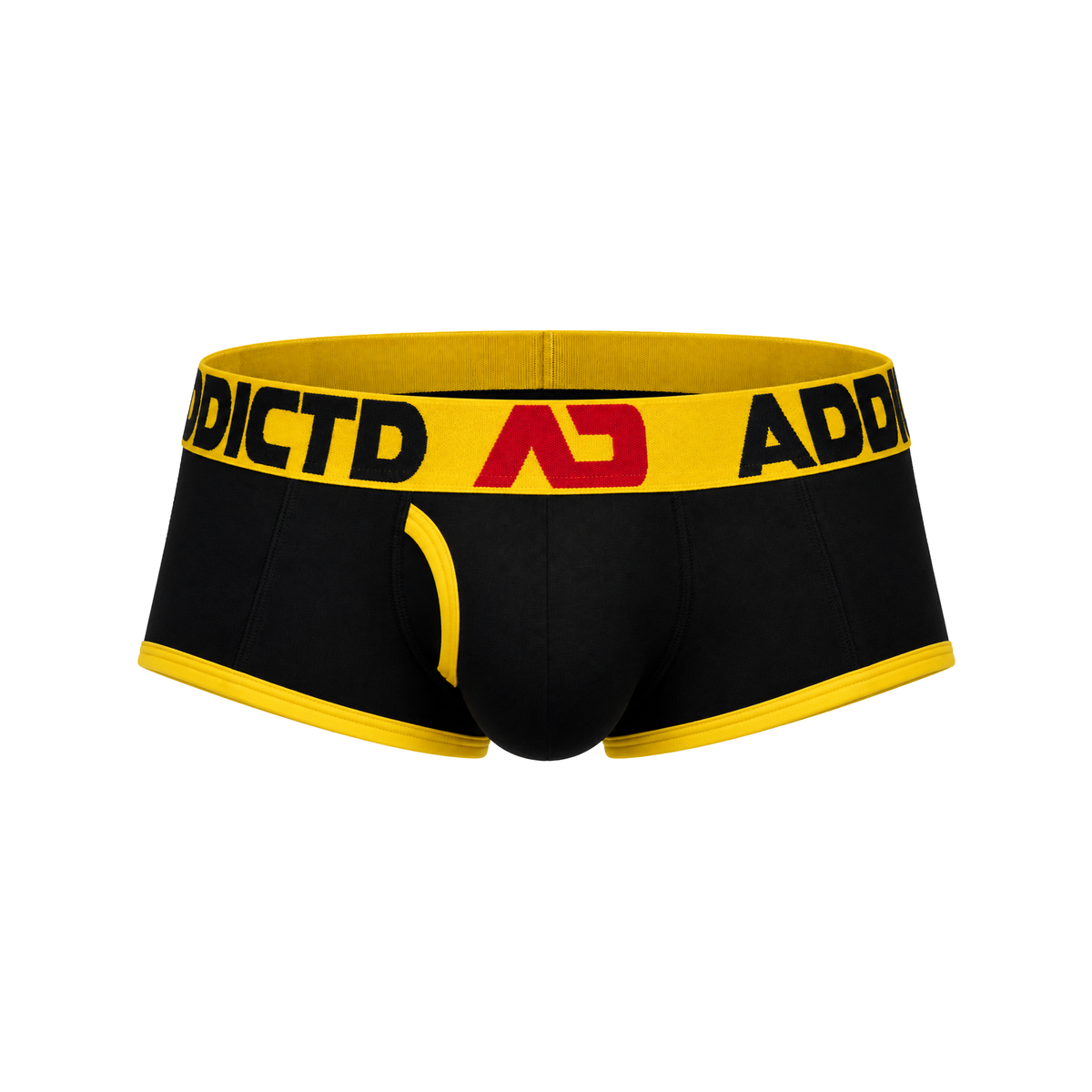ADDICTED Open Fly Cotton Trunk Black/Yellow